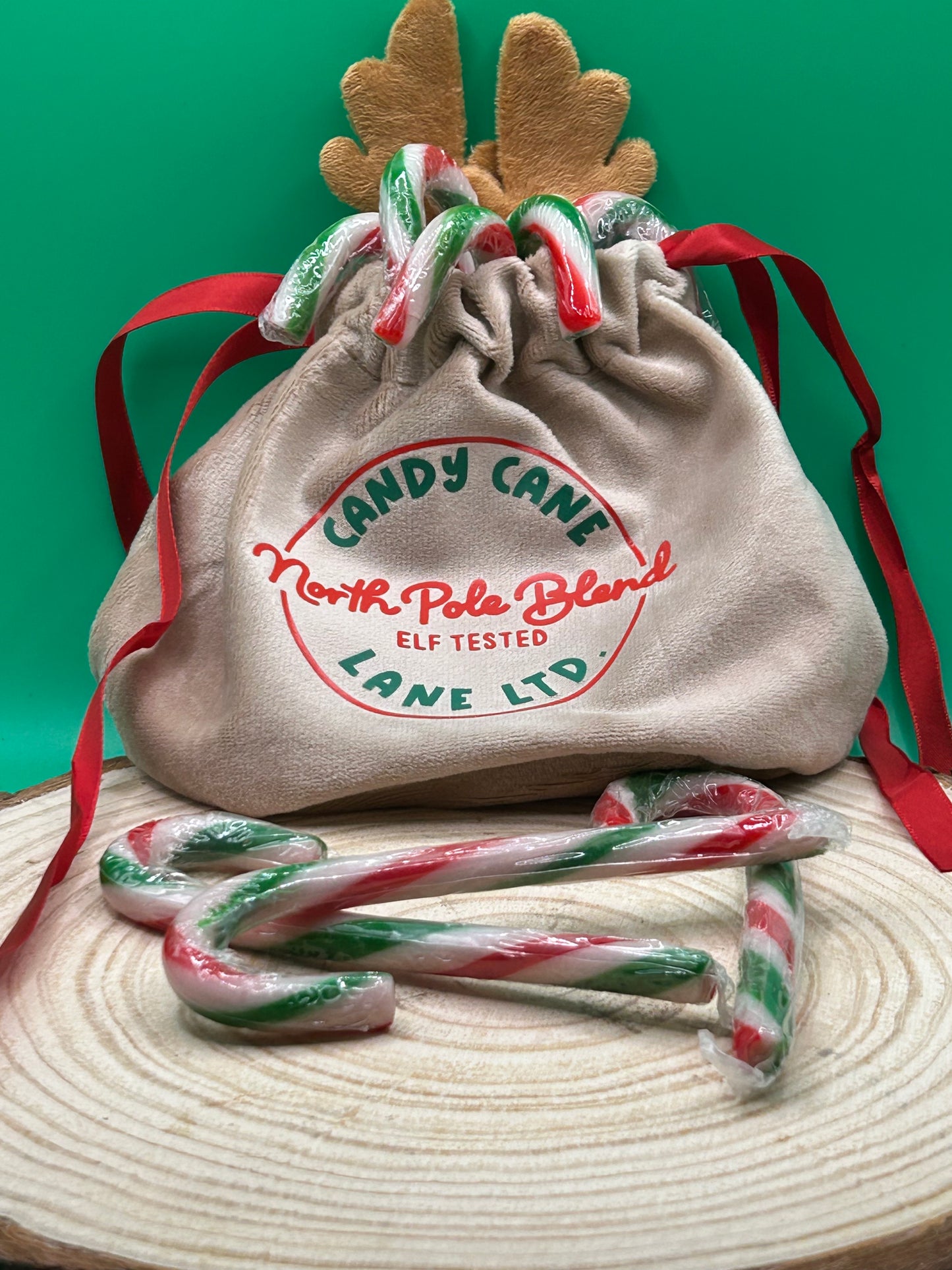 Candy Cane Reindeer Bag