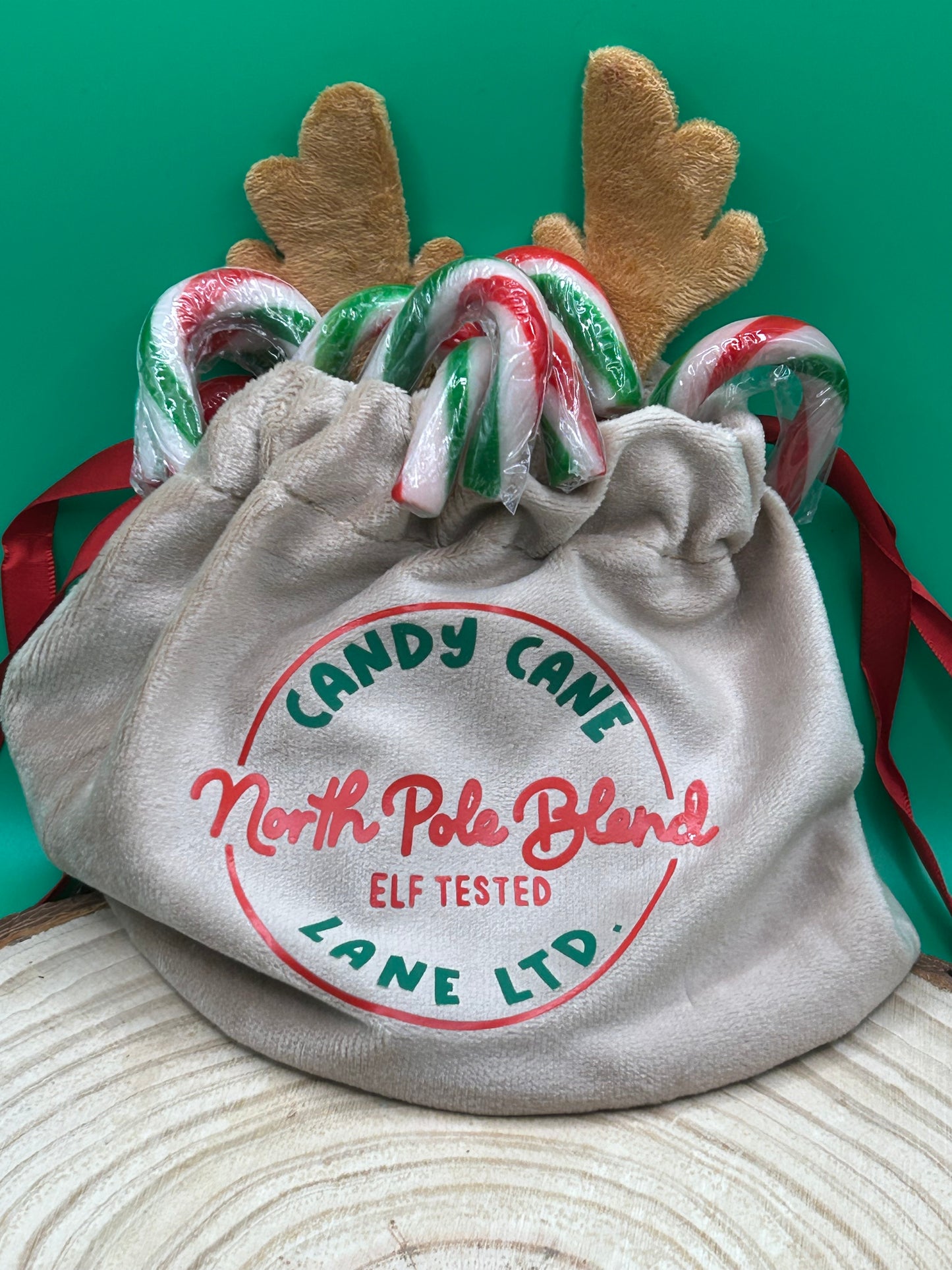Candy Cane Reindeer Bag