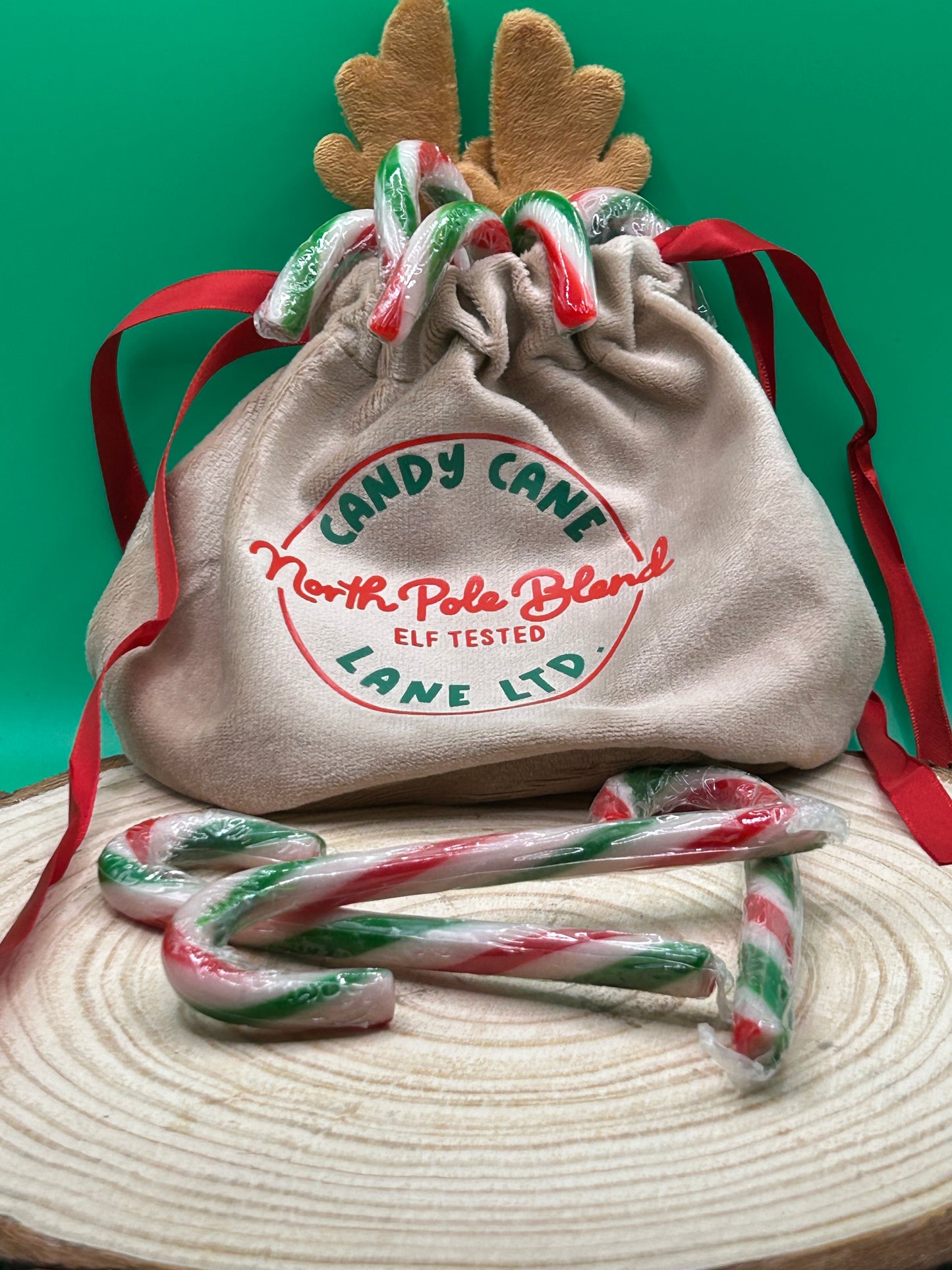 Candy Cane Reindeer Bag